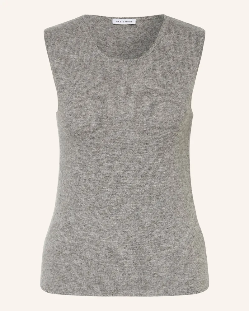 Mrs & HUGS Stricktop mit Cashmere Grau