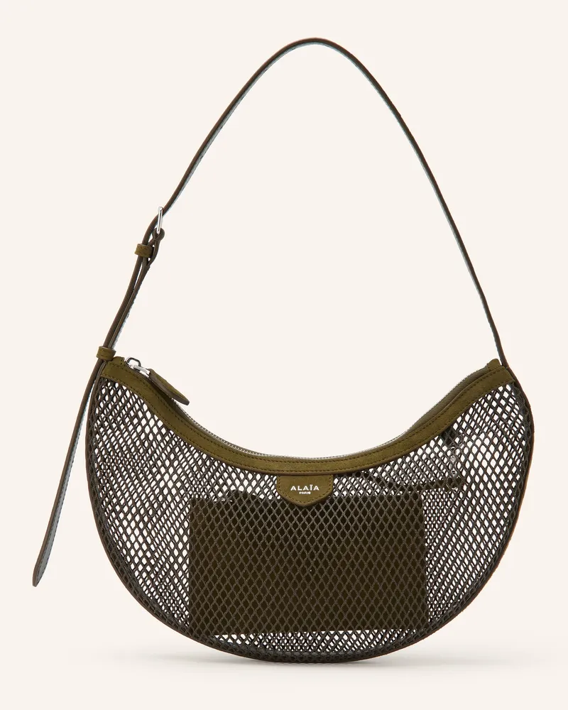 Alaïa Schultertasche Demi Lune gruen Oliv