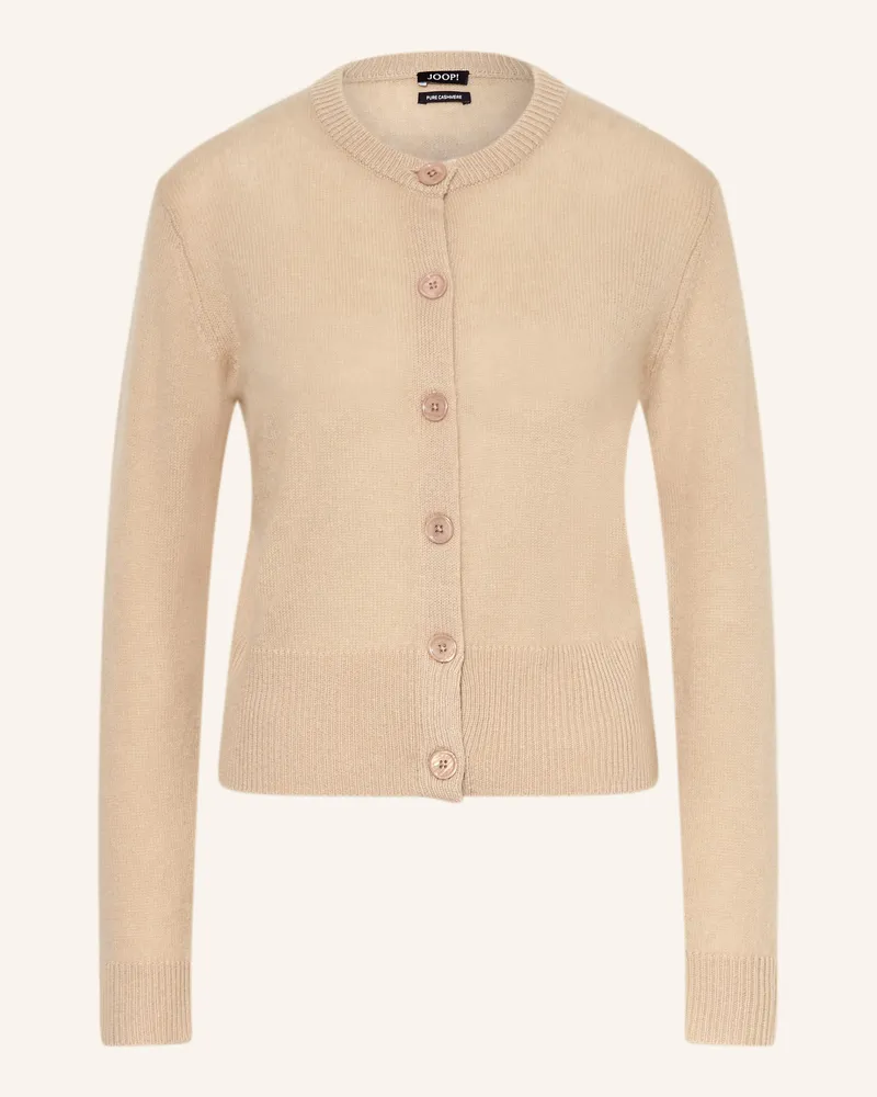 JOOP! Strickjacke Karina Aus Cashmere beige Camel