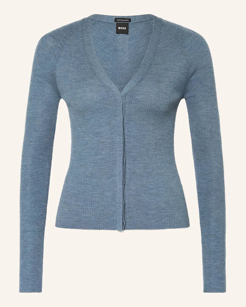 HUGO BOSS Strickjacke FRIVA Blau