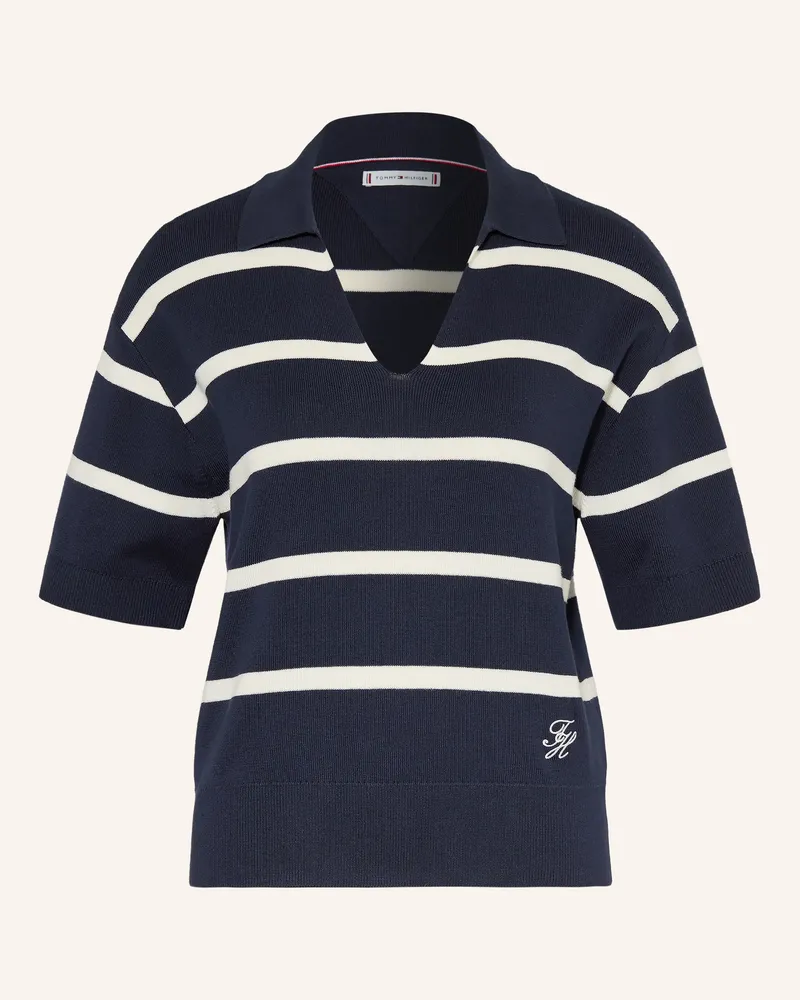 Tommy Hilfiger Strickshirt blau Dunkelblau