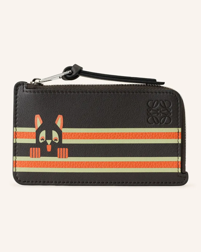Loewe Kartenetui FUTURISTIC CAT Dunkelbraun