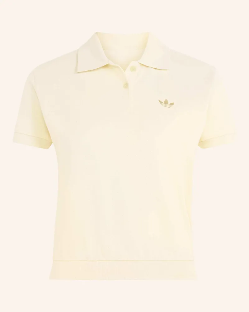 adidas Poloshirt, Kurzärmelig gelb Creme