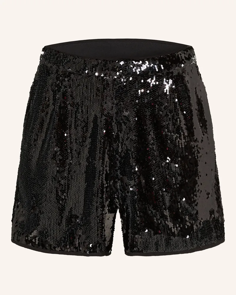 Mrs & HUGS Shorts mit Pailletten Schwarz