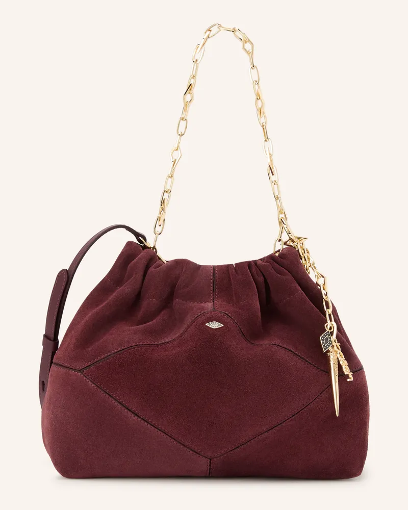 ba&sh Handtasche June Mini rot Dunkelrot