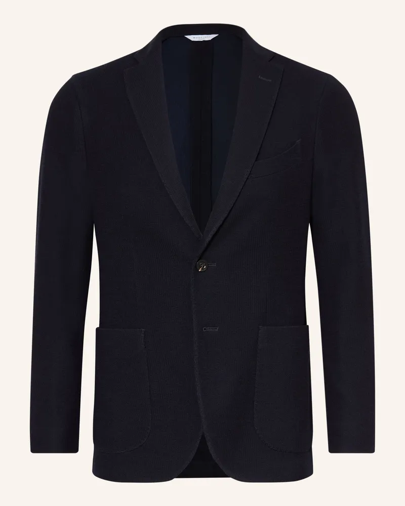 Boglioli Stricksakko Extra Slim Fit blau Dunkelblau