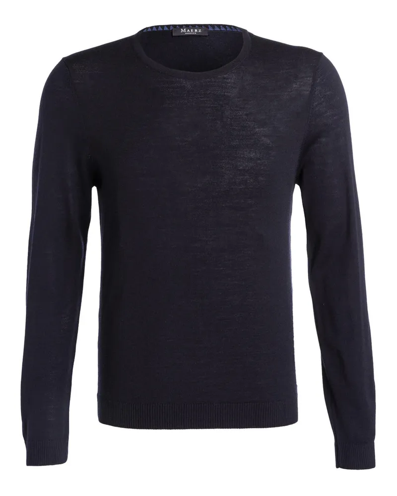 Maerz Pullover Aus Merinowolle blau Dunkelblau