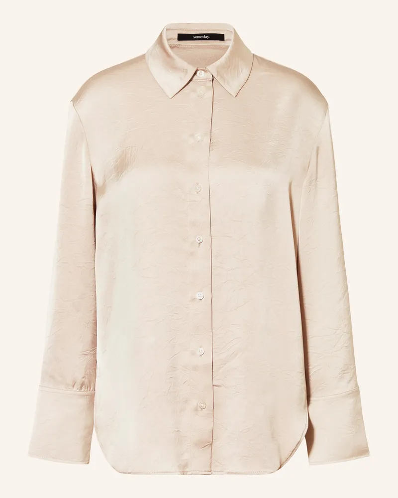 someday. Hemdbluse Zelara Aus Satin beige Beige