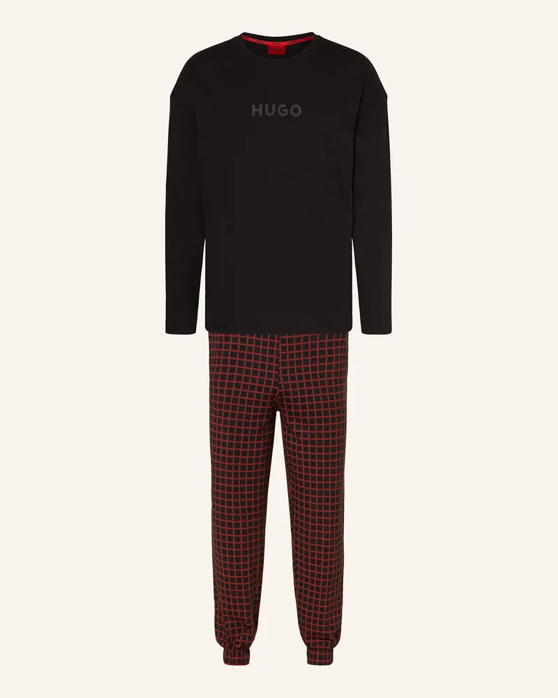 HUGO BOSS Schlafanzug Jim rot Schwarz