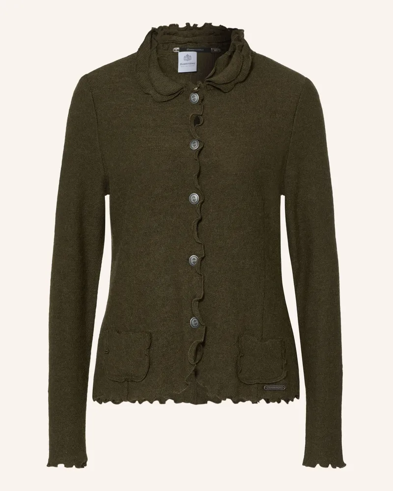 Hammerschmid Strickjacke Bademn gruen Oliv