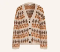 Oversized-Strickjacke Mit Alpaka braun