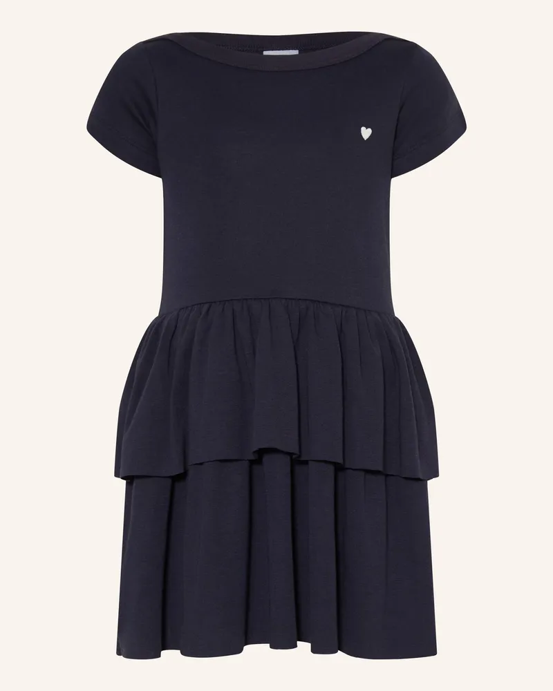 Petit Bateau Jerseykleid Mit Volants blau Dunkelblau