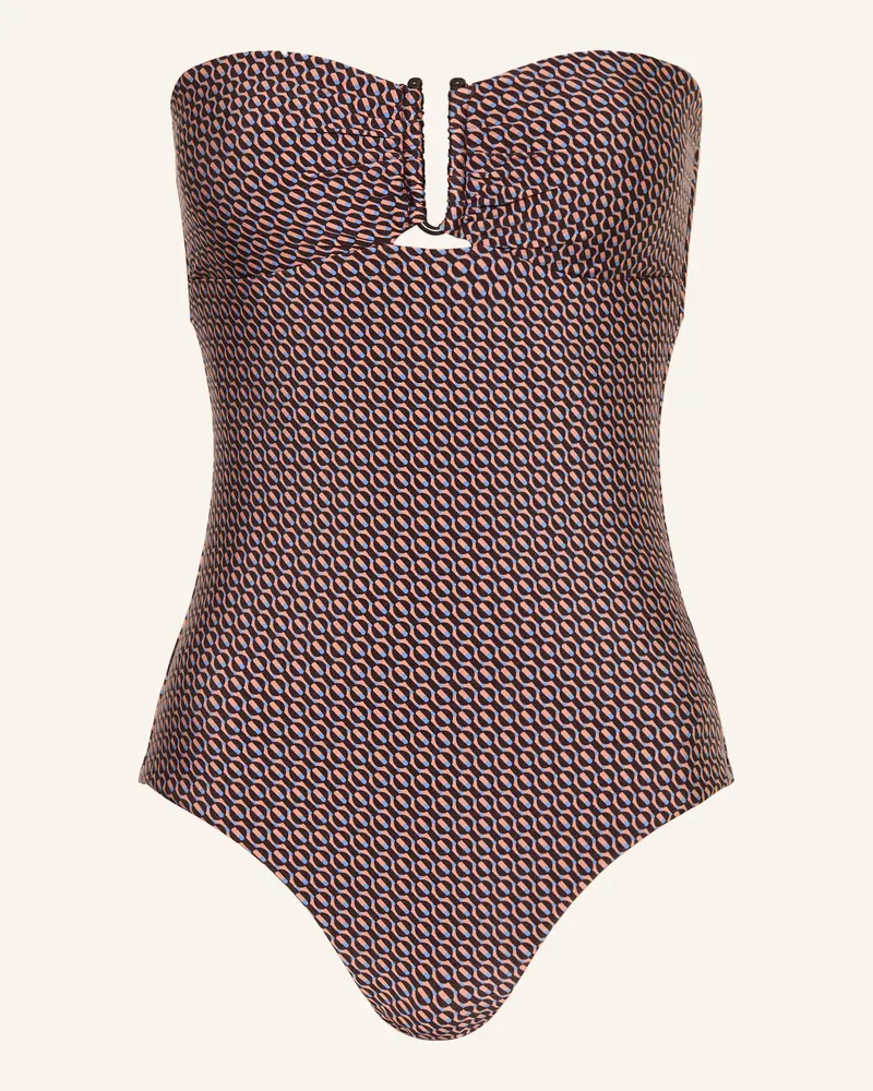 JETS Australia Bandeau-Badeanzug DESERTGEO Dunkelbraun