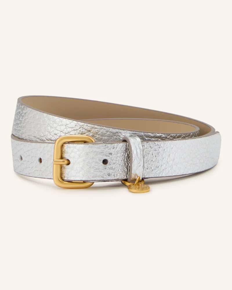 Gianni Chiarini Ledergürtel silber Silber