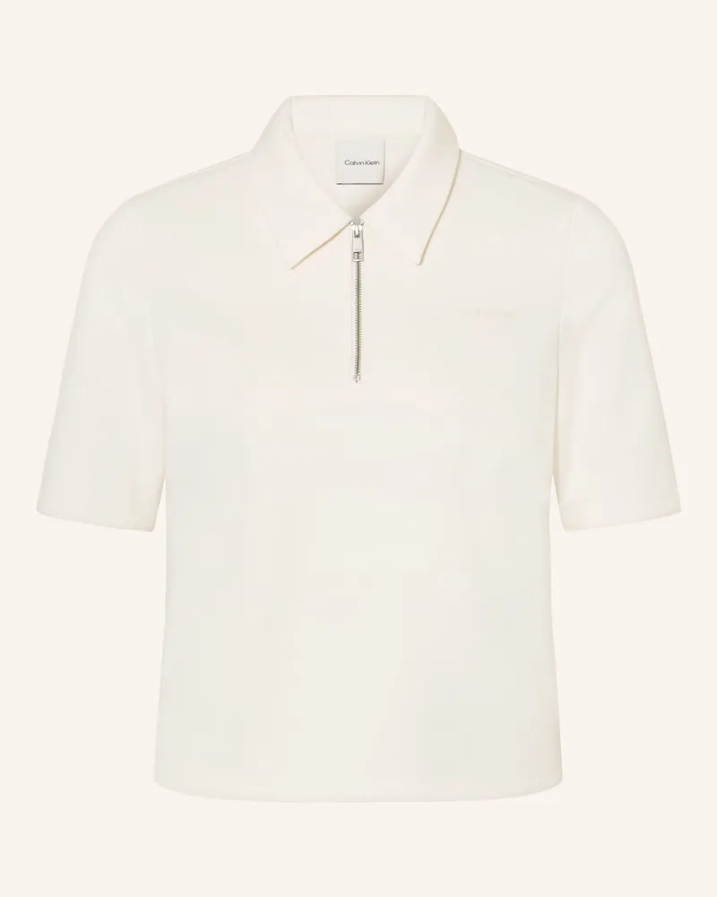 Calvin Klein Jersey-Poloshirt weiss Creme