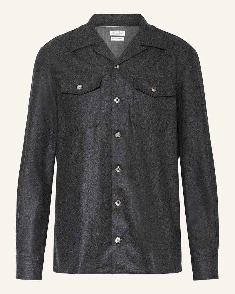 Brunello Cucinelli Overshirt Dunkelgrau