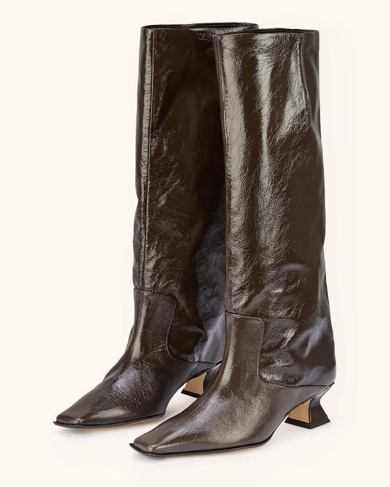 Miista Lackstiefel EFFIE Khaki