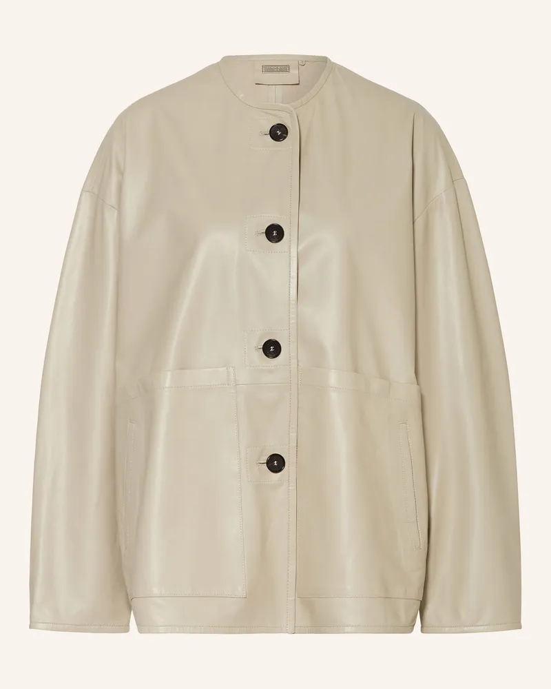UTZON Lederjacke Jacke Jia gruen Khaki