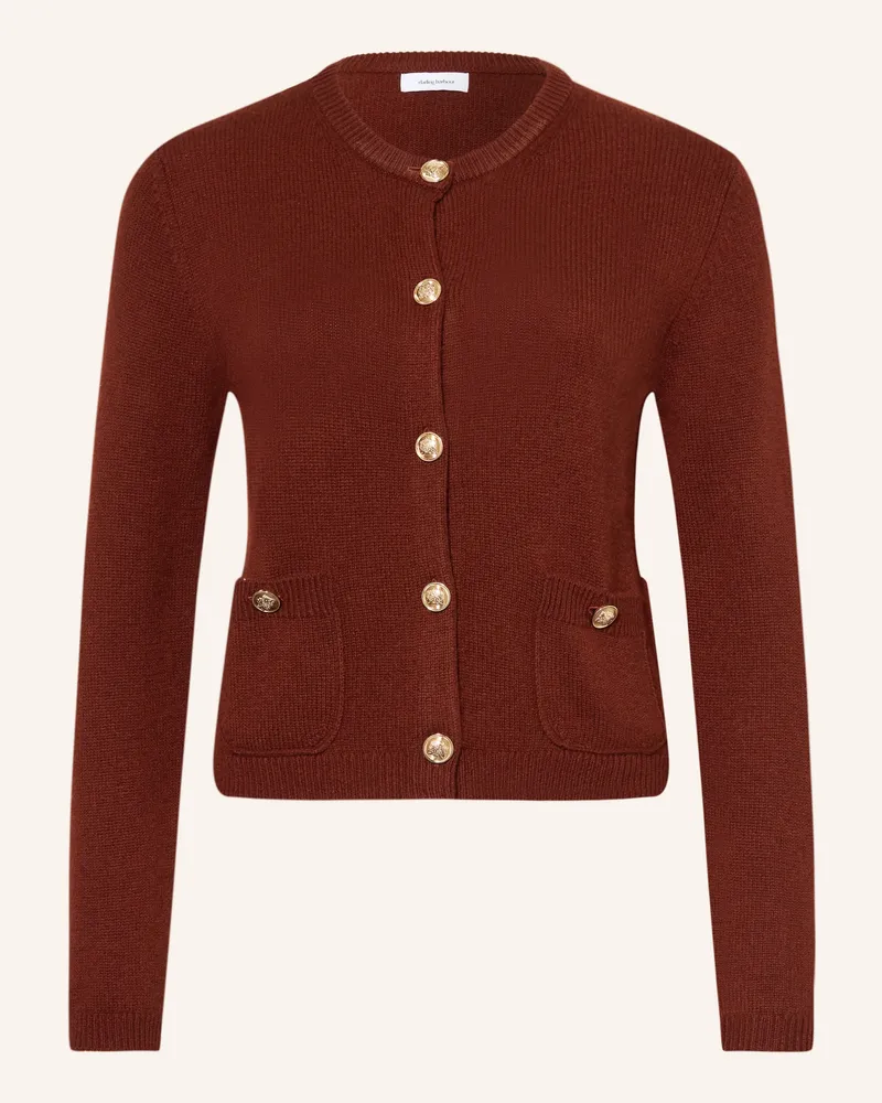 Darling Harbour Strickjacke Aus Cashmere braun Marone