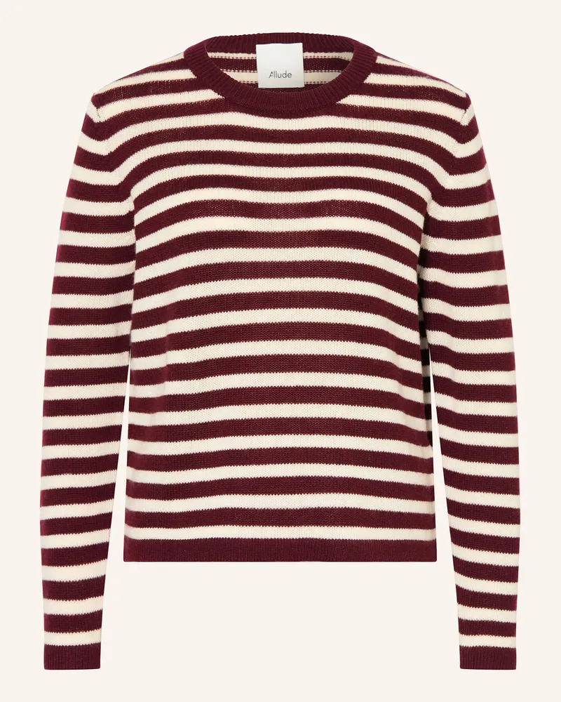 ALLUDE Pullover mit Cashmere Dunkelrot
