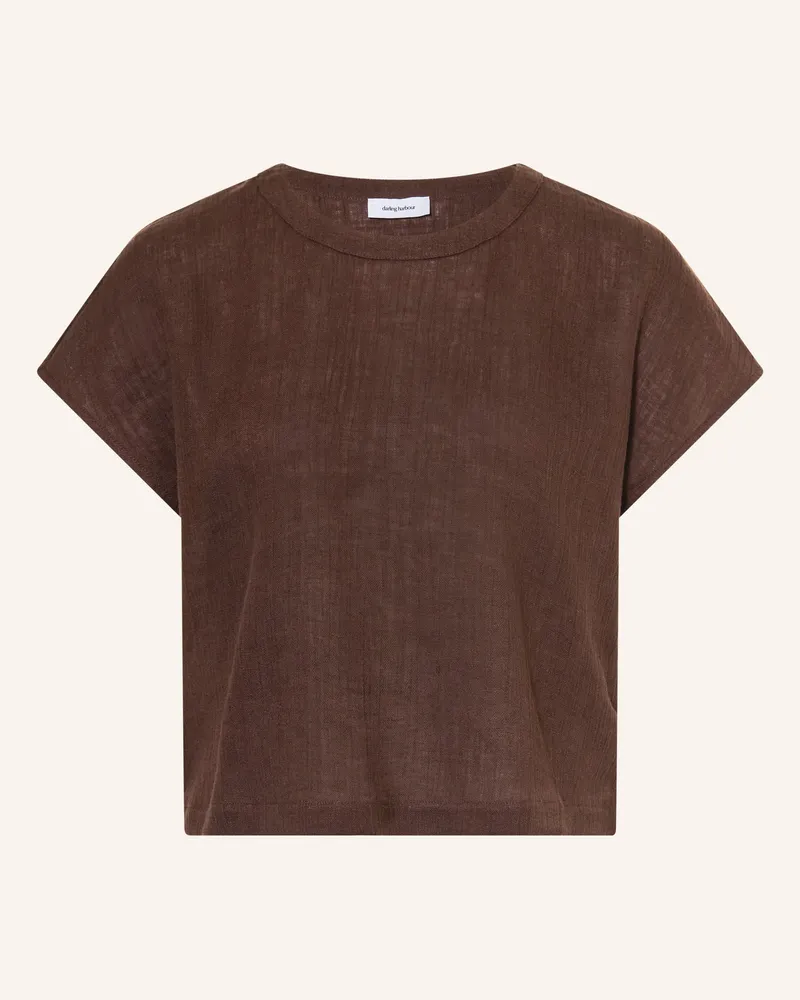 Darling Harbour Blusenshirt Aus Leinen braun Chocolate