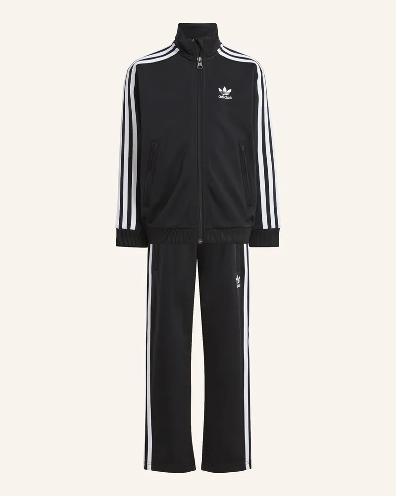 adidas Adicolor Firebird Kids Trainingsanzug schwarz Schwarz