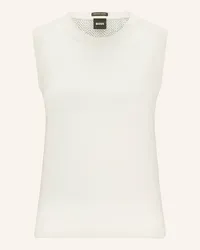 HUGO BOSS Top FLATINA im Materialmix Beige