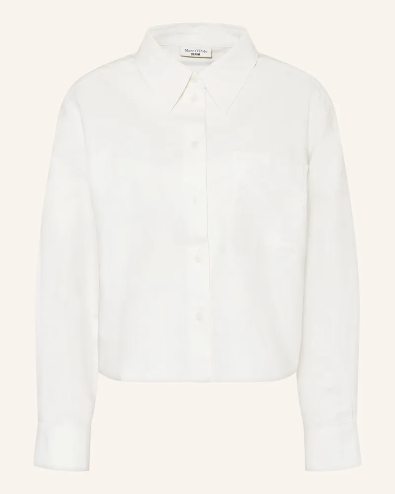 Marc O'Polo Cropped-Hemdbluse Weiss