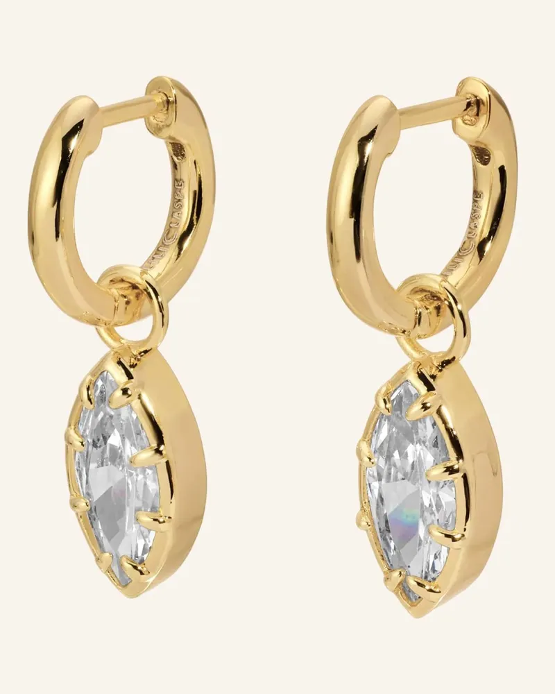 Lili Claspe Creolen Estelle Marquise Drops Huggies By Glambou gold Gold