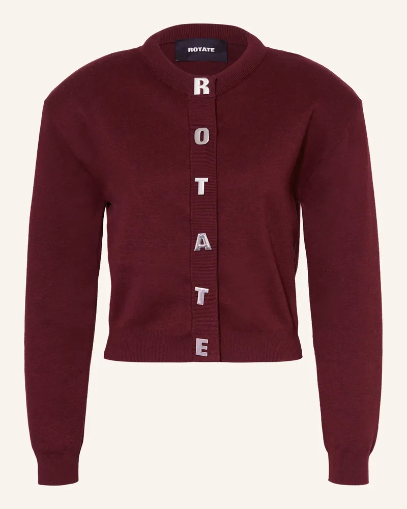 ROTATE Birger Christensen Strickjacke Dunkelrot