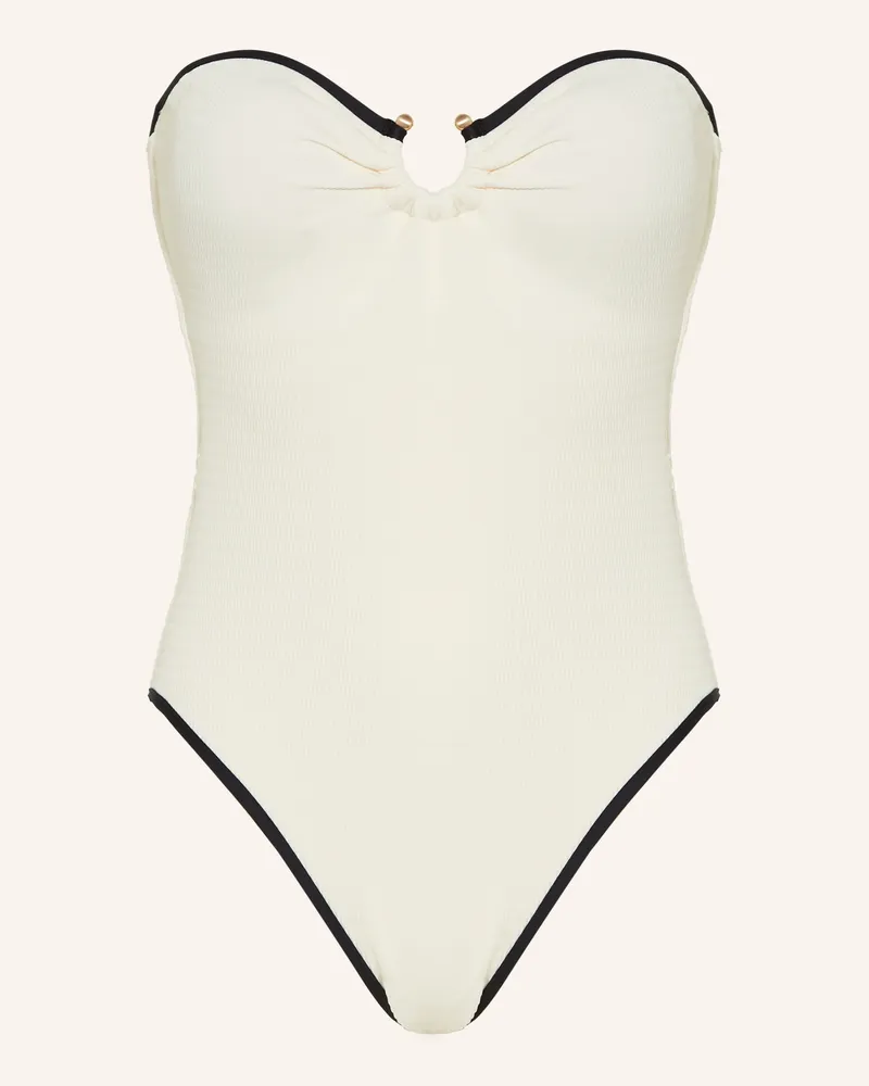 Seafolly Australia Bandeau-Badeanzug Beach Bound weiss Ecru