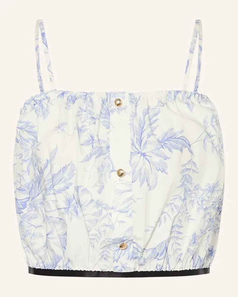 Maje Cropped-Top blau Weiss