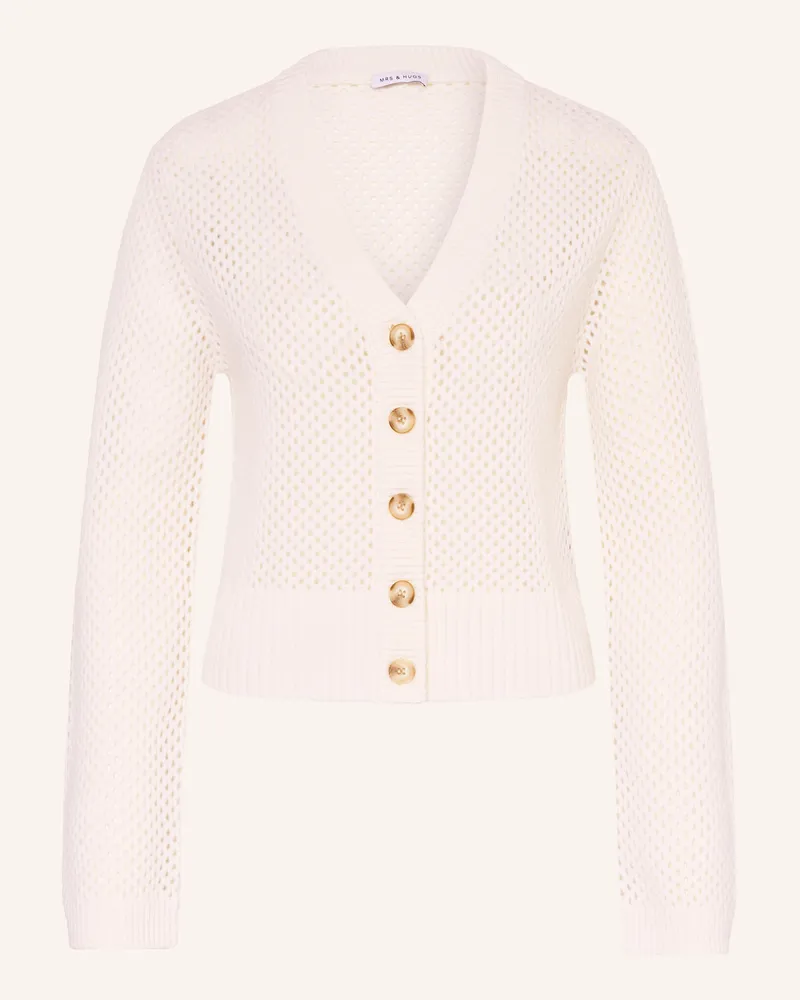 Mrs & HUGS Strickjacke Weiss