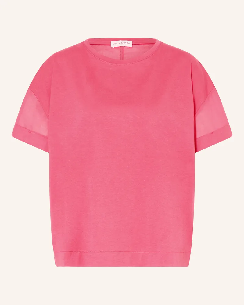 Marc O'Polo T-Shirt im Materialmix Pink
