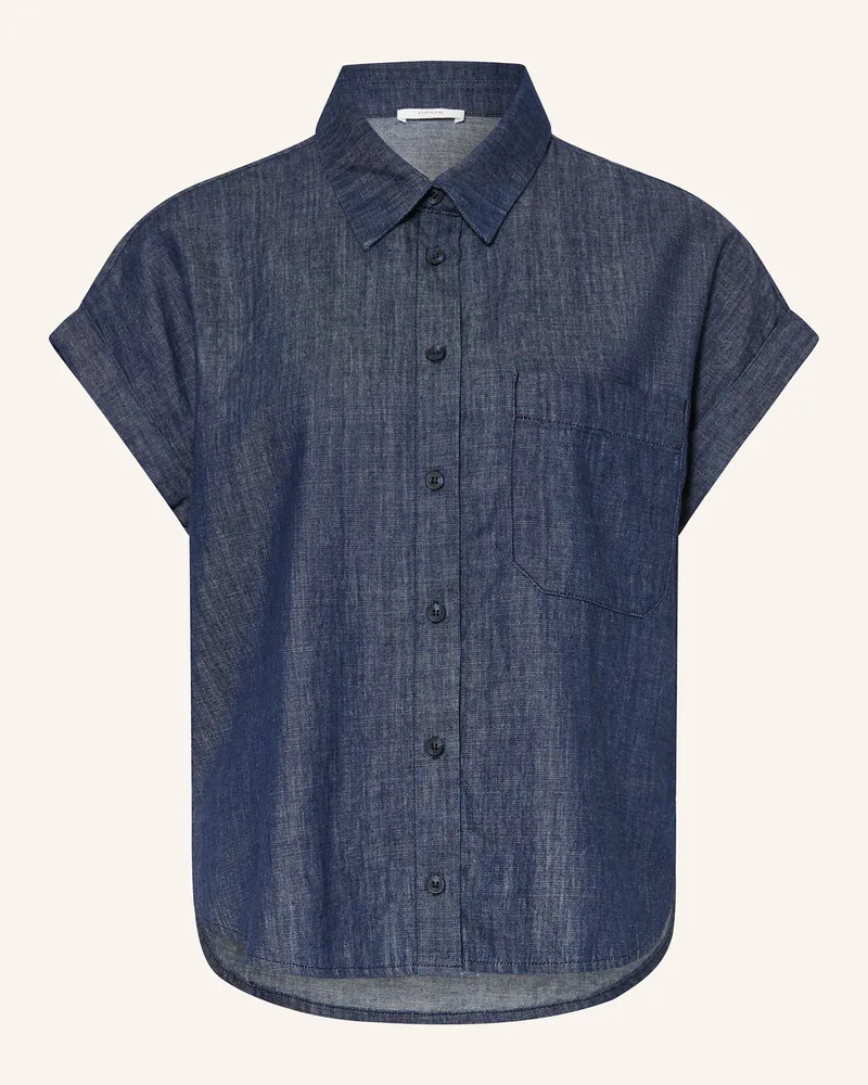 OPUS Hemdbluse Folmes In Jeansoptik blau Dunkelblau