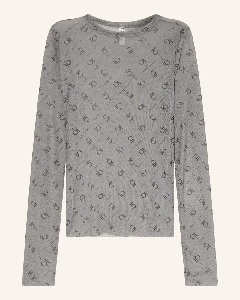 10Days Longsleeve Aus Mesh grau Grau