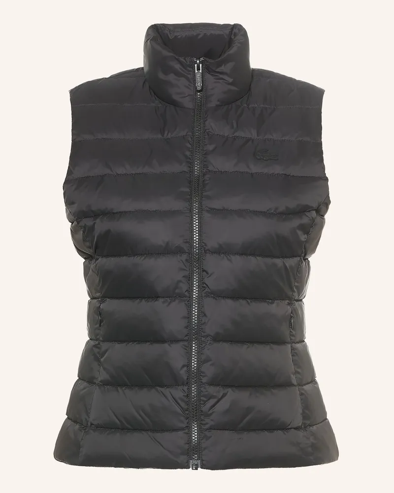 Lacoste Steppweste schwarz Schwarz