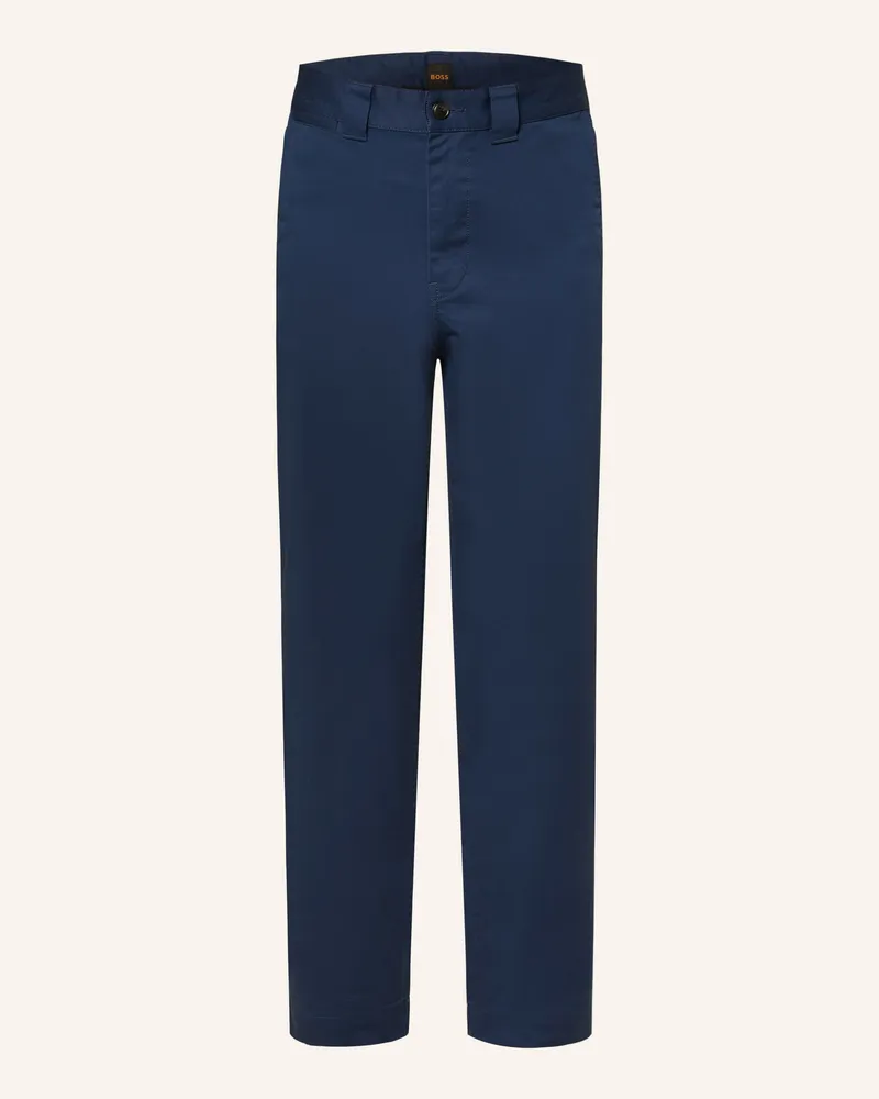 HUGO BOSS Chino Chino Straight Fit blau Dunkelblau