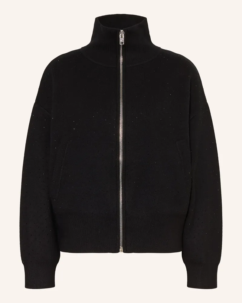 Sandro Strickjacke Mit Schmucksteinen schwarz Schwarz