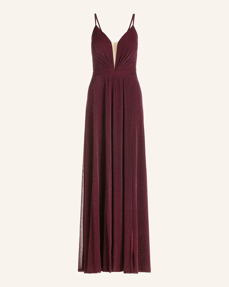 Vera Mont Abendkleid Mit Glitzergarn Und Cut-Outs rot Dunkelrot