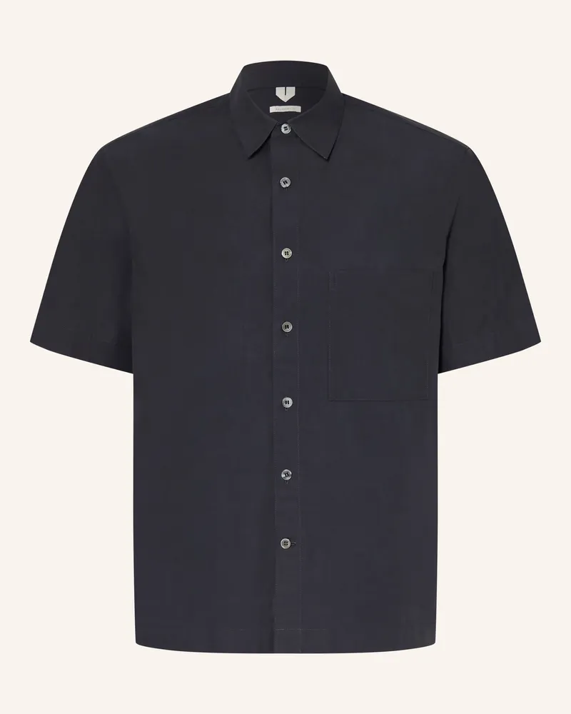 Arket Kurzarm-Hemd Baltimore Relaxed Fit blau Dunkelblau