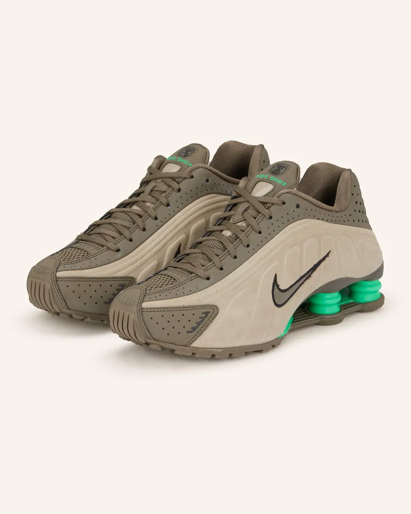 Nike Sneaker Shox r4 gruen Oliv