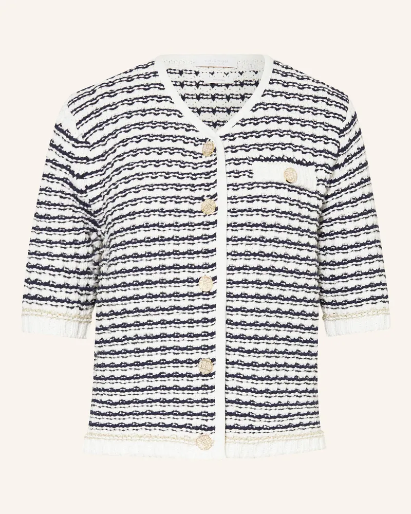 Rich&Royal Strickjacke Mit Glitzergarn weiss Ecru