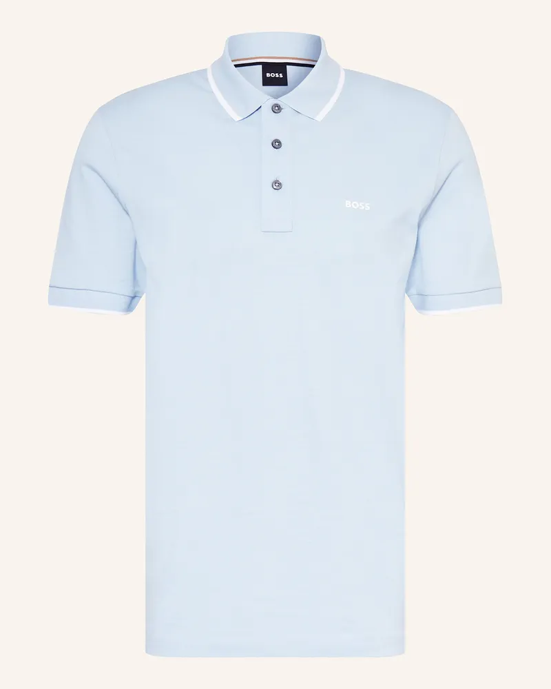HUGO BOSS Piqué-Poloshirt PARLAY Hellblau