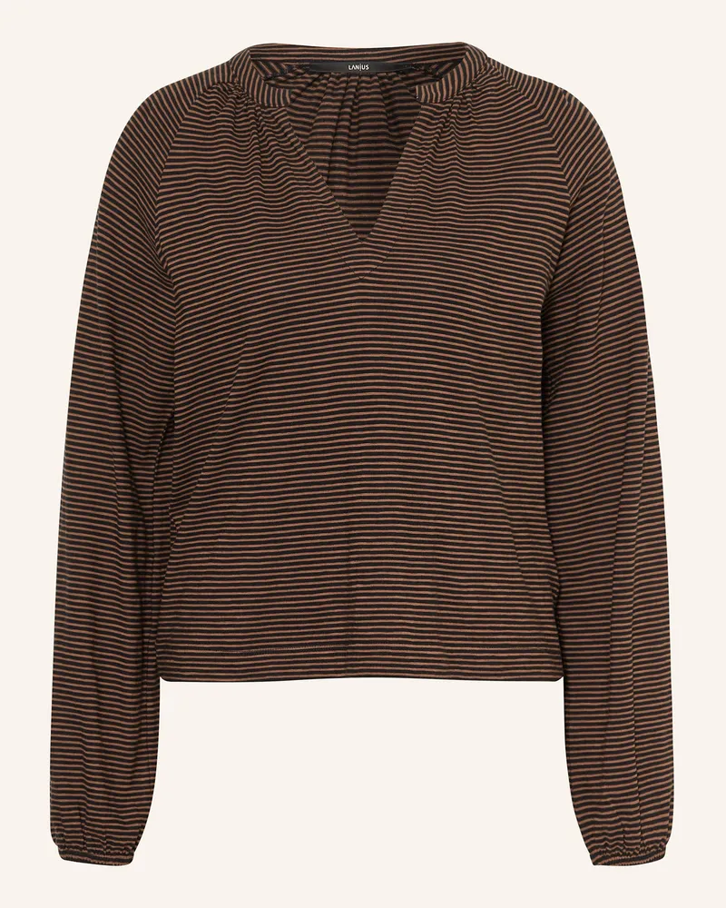 Lanius Longsleeve schwarz Schwarz