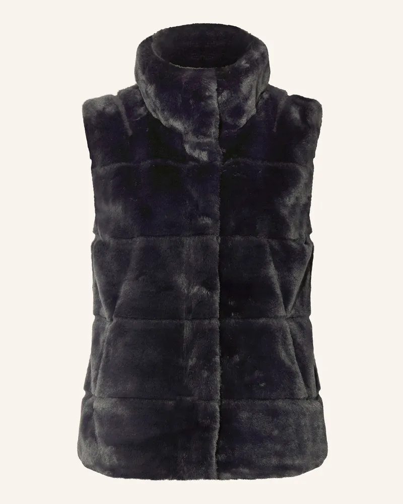 monari Kunstfell-Weste blau Dunkelblau
