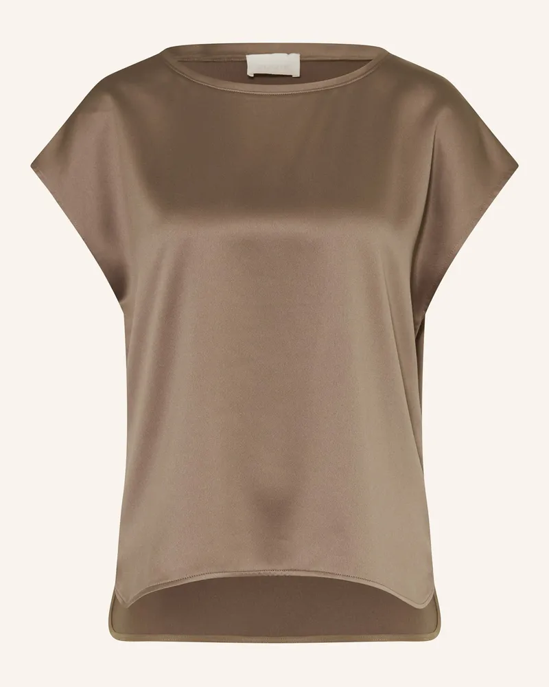 Juvia Blusenshirt Alea Aus Satin beige Taupe
