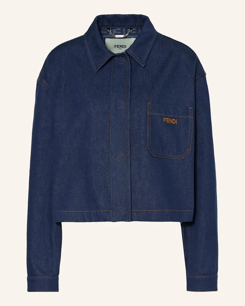 Fendi Jeansjacke blau F0qb0