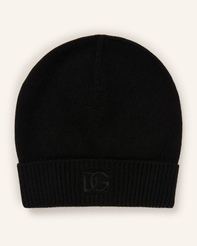 Dolce & Gabbana Cashmere-Mütze schwarz Schwarz
