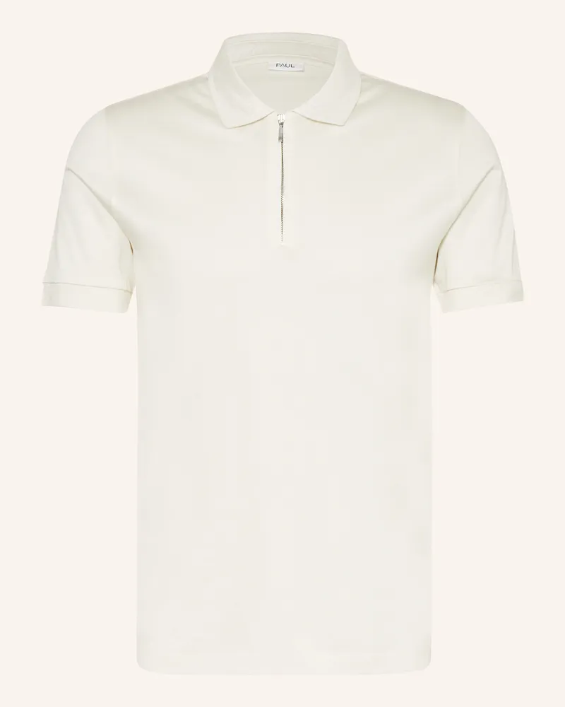 paul Jersey-Poloshirt weiss Creme